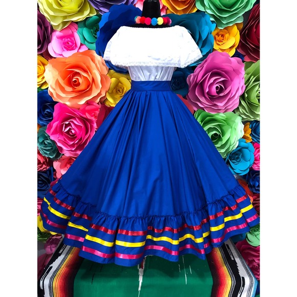 Mexican folkloric double circle skirt - Picture 2 of 5